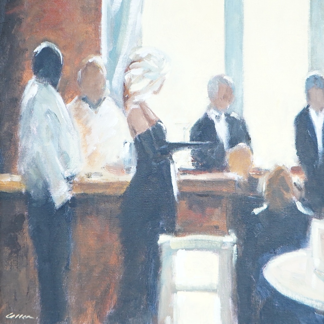 Paul Allan (Contemporary), ‘The Dry Martini’, signed, oil on board, 29 x 29cm